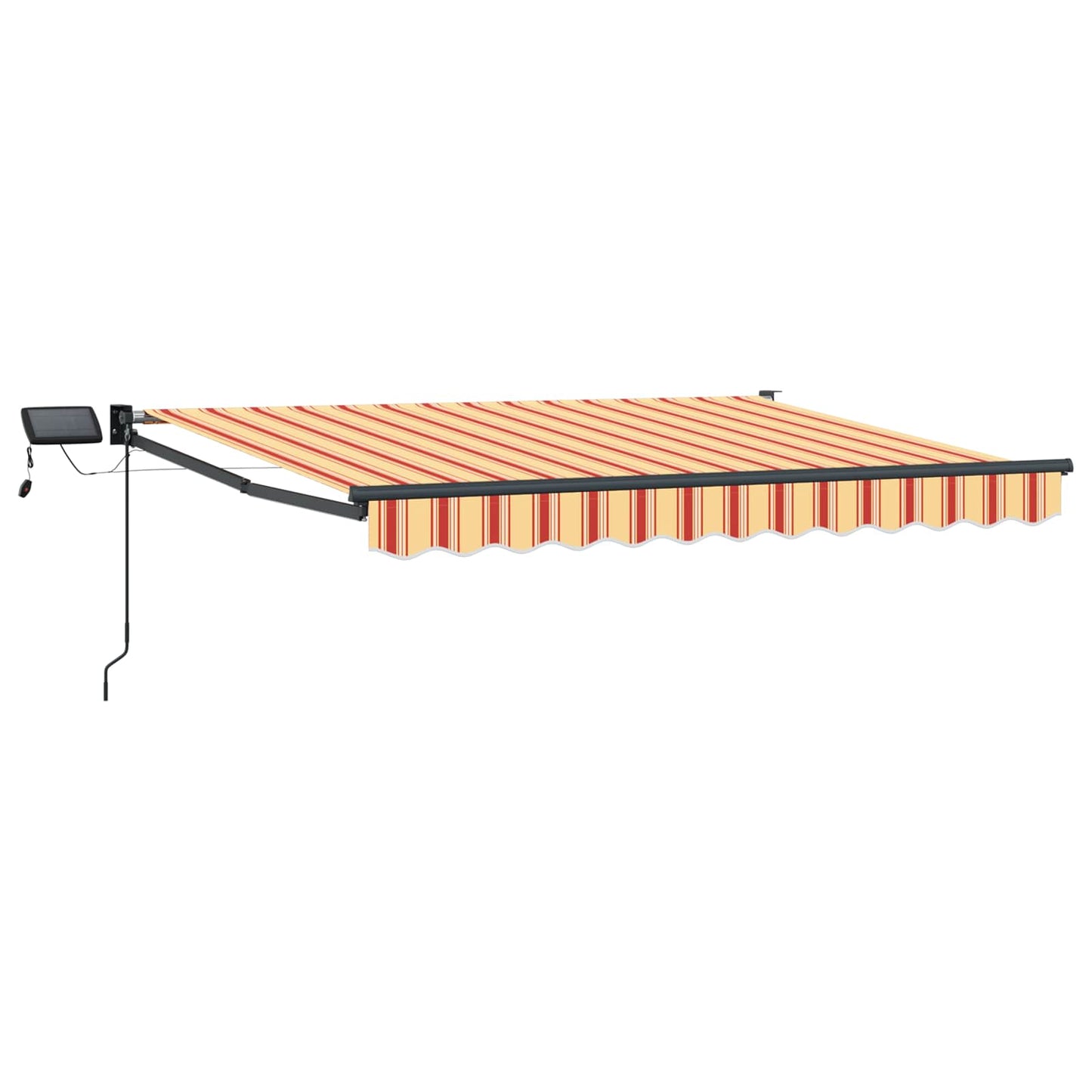 Manual Retractable Awning with LEDs Multicolour 3.5 x 2 m