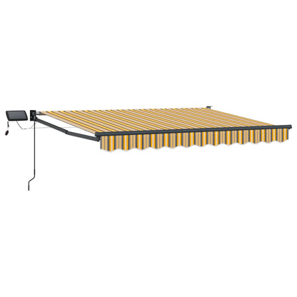 Manual Retractable Awning with LEDs 3.5 x 2 m