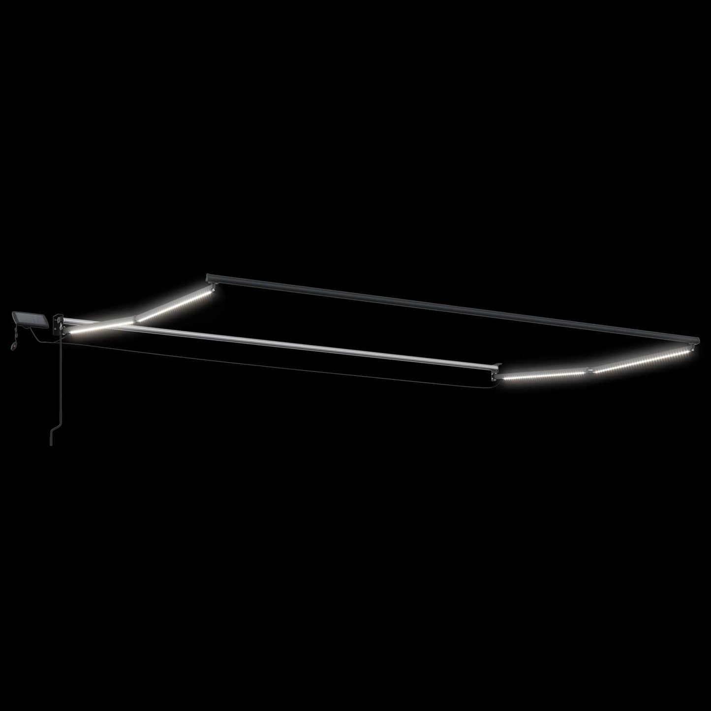 Manual Retractable Awning with LEDs 4 x 2 m