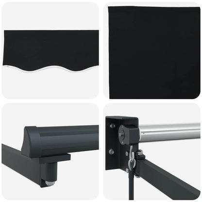 Manual Retractable Awning with LEDs 3 x 2.5 m