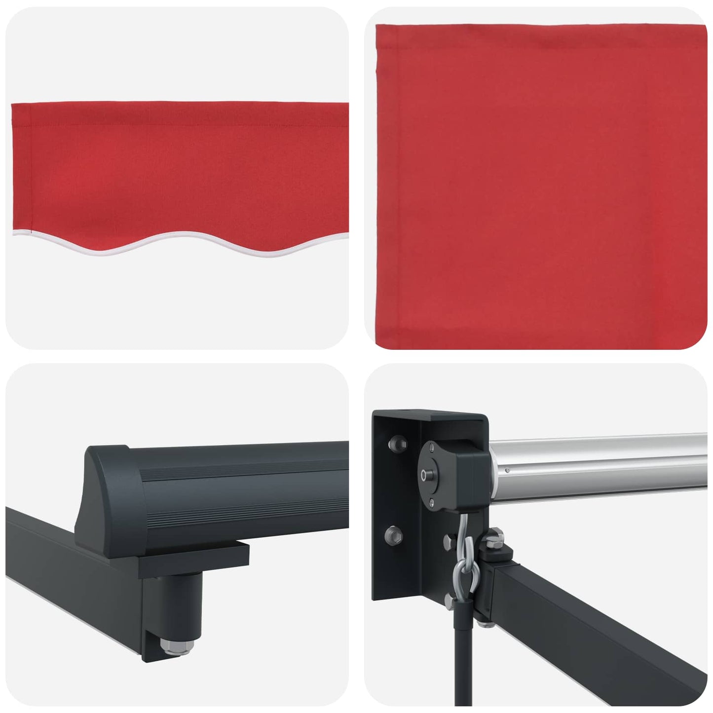 Manual Retractable Awning with LEDs 3 x 2.5 m