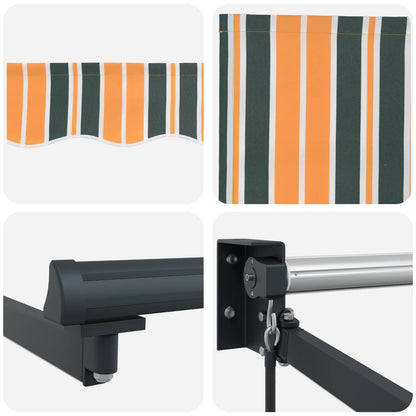 Manual Retractable Awning with LEDs 3 x 2.5 m