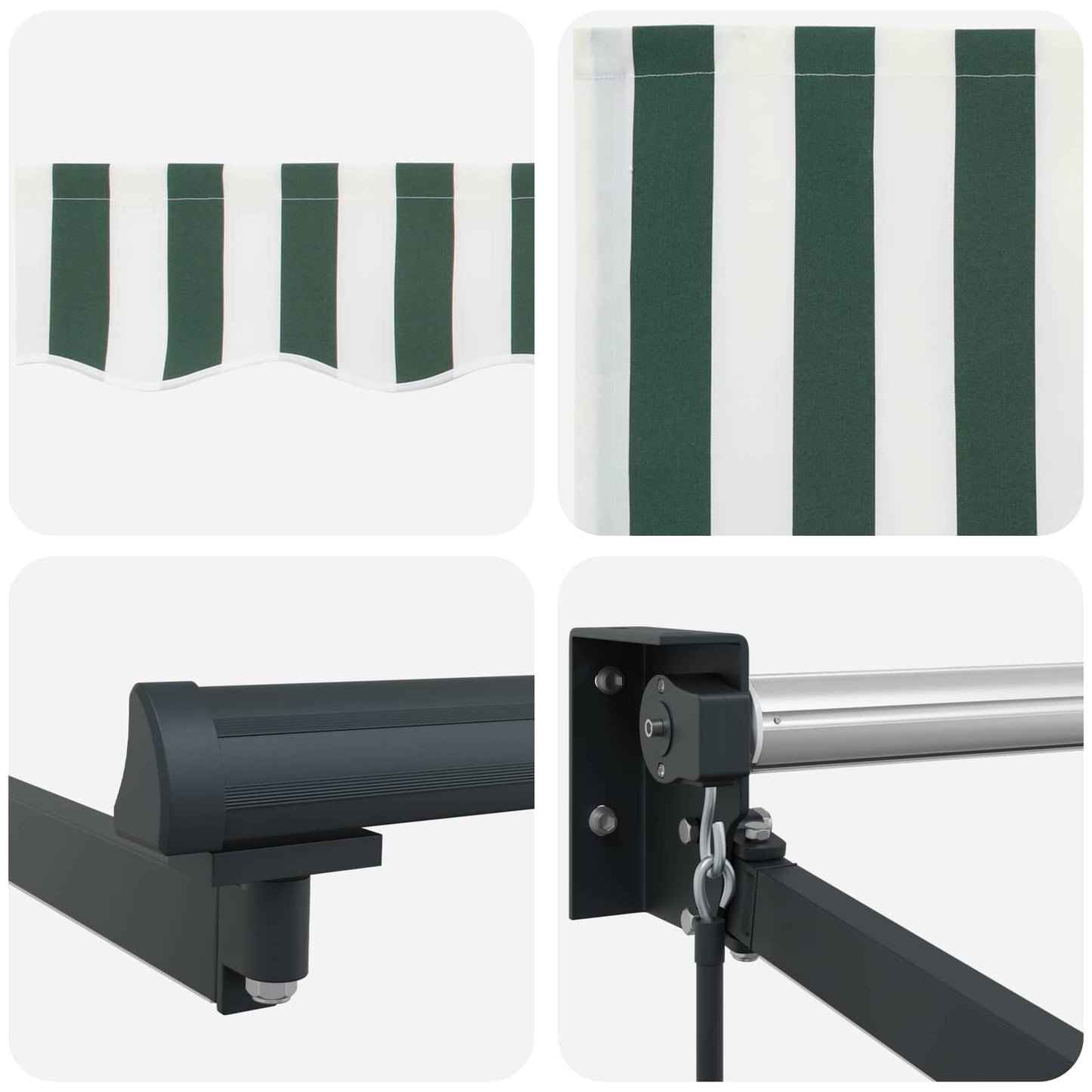 Manual Retractable Awning with LEDs 3 x 2.5 m