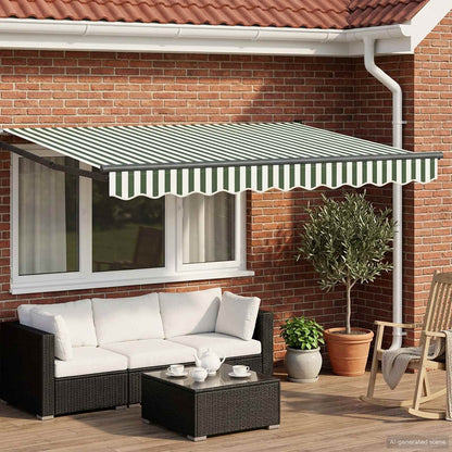 Manual Retractable Awning with LEDs 3 x 2.5 m