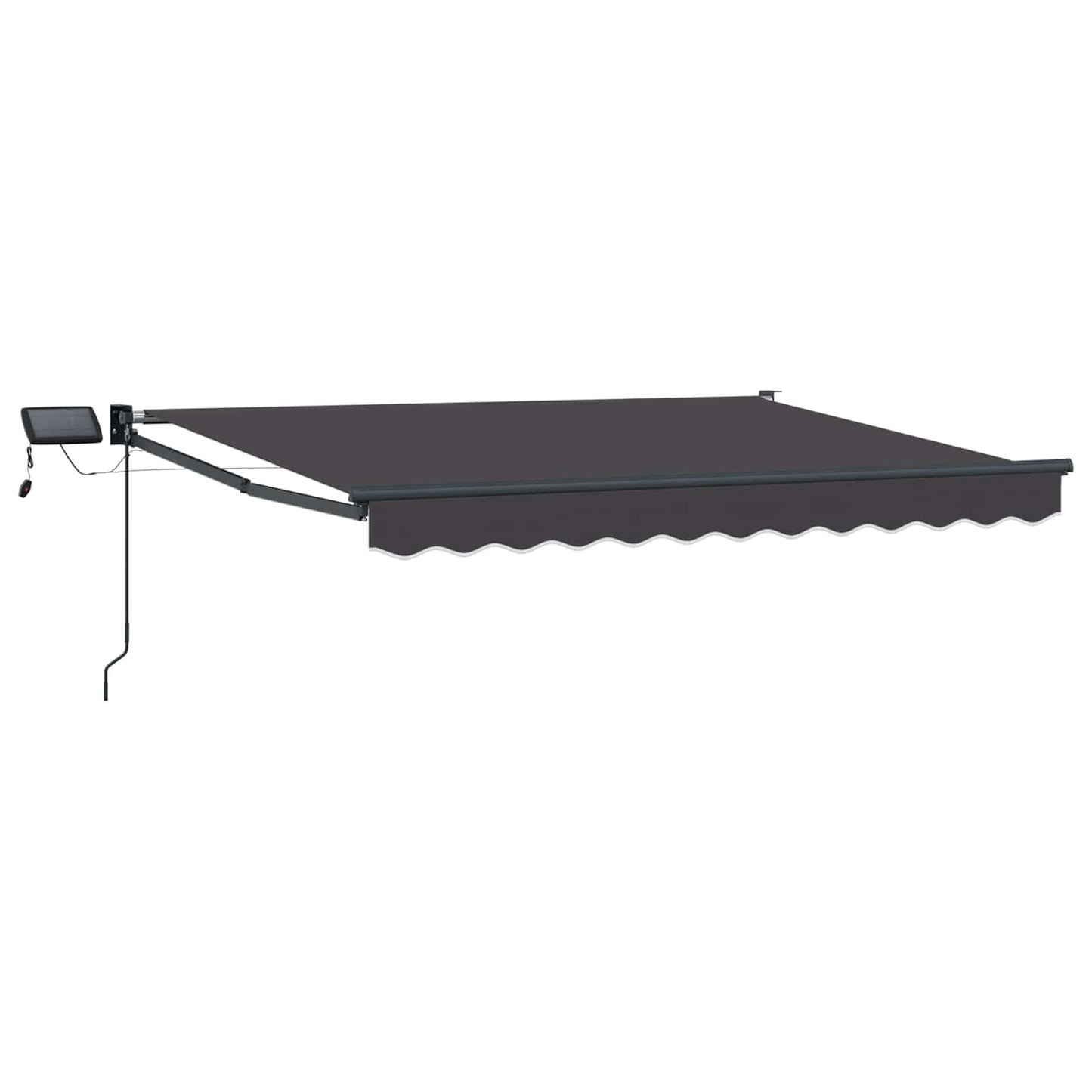 Manual Retractable Awning with LEDs Anthracite 3.5 x 2.5 m