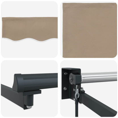 Manual Retractable Awning with LEDs 3.5 x 2.5 m