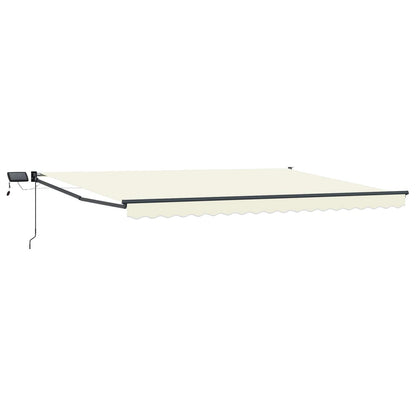 Manual Retractable Awning with LEDs 4 x 3 m
