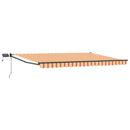 Manual Retractable Awning with LEDs Multicolour 4 x 3 m