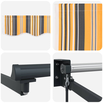 Manual Retractable Awning with LEDs 4 x 3 m