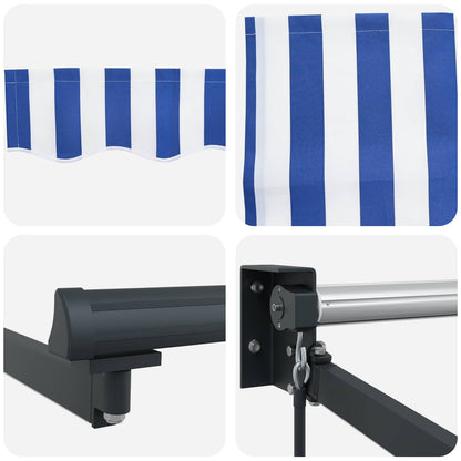 Manual Retractable Awning with LEDs 4.5 x 3 m