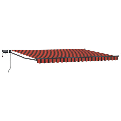 Manual Retractable Awning with LEDs 4.5 x 3 m
