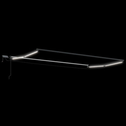 Manual Retractable Awning with LEDs 4.5 x 3 m