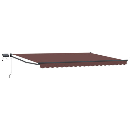 Manual Retractable Awning with LEDs 4.5 x 3 m