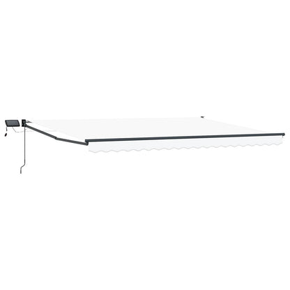Manual Retractable Awning with LEDs 4.5 x 3 m