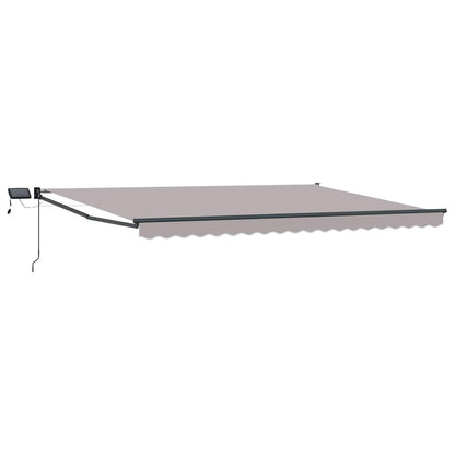 Manual Retractable Awning with LEDs 4.5 x 3 m