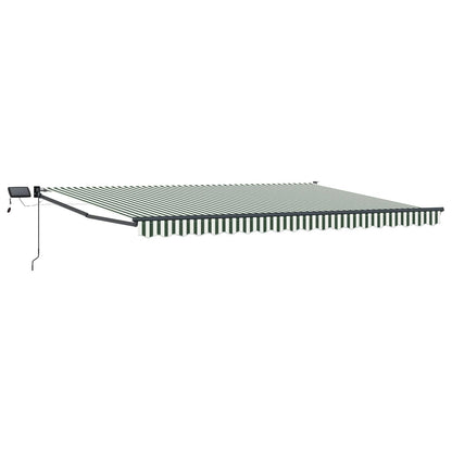 Manual Retractable Awning with LEDs 4.5 x 3 m