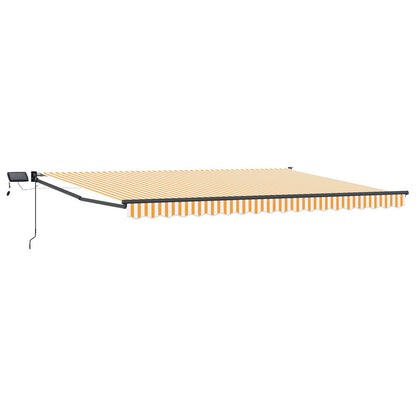 Manual Retractable Awning with LEDs 5 x 3 m