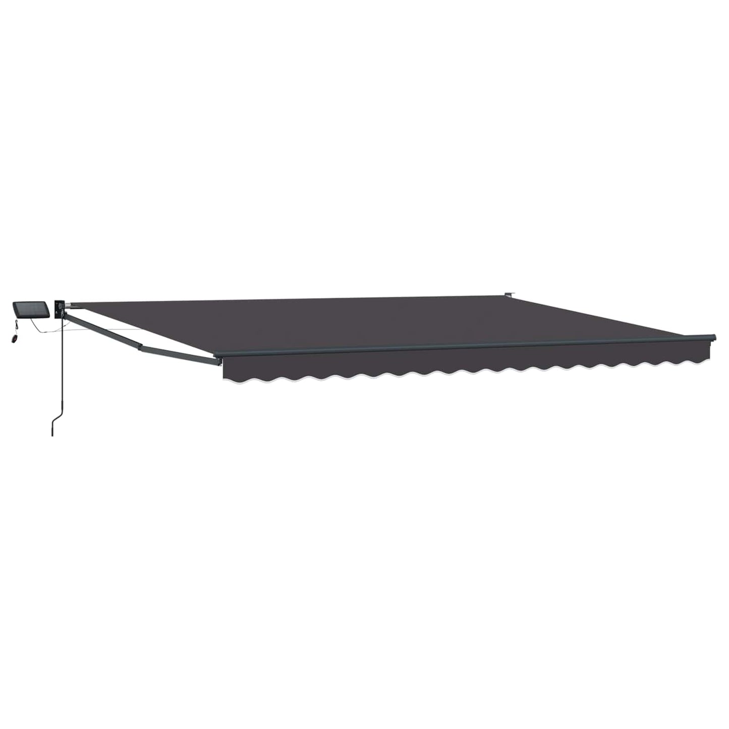 Manual Retractable Awning with LEDs Anthracite 5 x 3 m