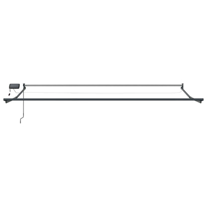 Manual Retractable Awning with LEDs Anthracite 5 x 3 m