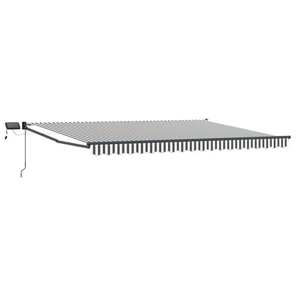Manual Retractable Awning with LEDs 5 x 3 m