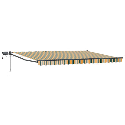 Manual Retractable Awning with LEDs 5 x 3 m