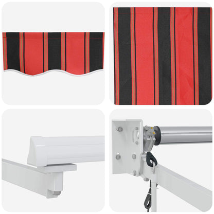 Electric Retractable Awning Orange, Black and White 3 x 2 m