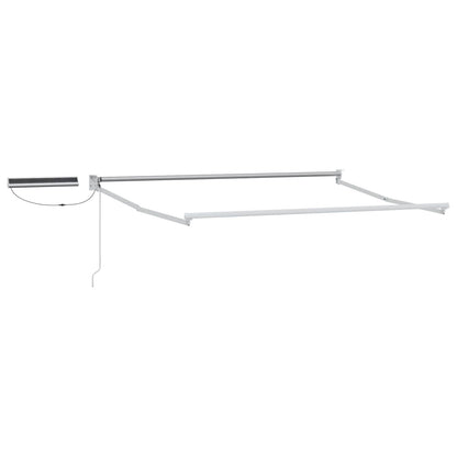 Electric Retractable Awning Beige and White 3.5 x 2 m