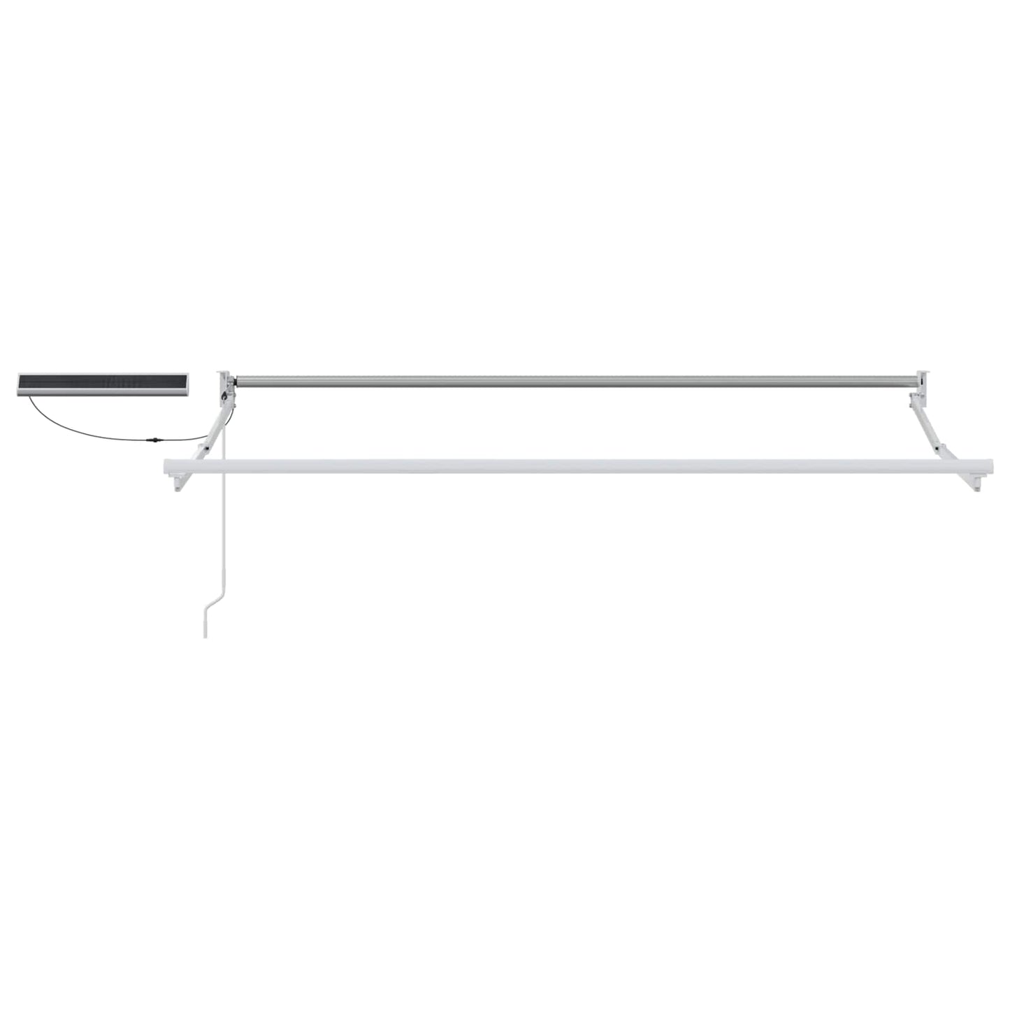 Electric Retractable Awning Beige and White 3.5 x 2 m