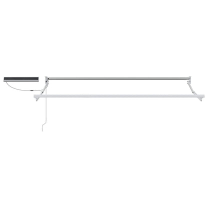 Electric Retractable Awning Beige and White 3.5 x 2 m