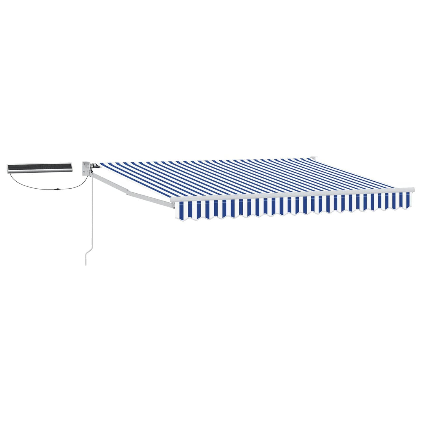 Electric Retractable Awning Blue and White 3 x 2.5 m