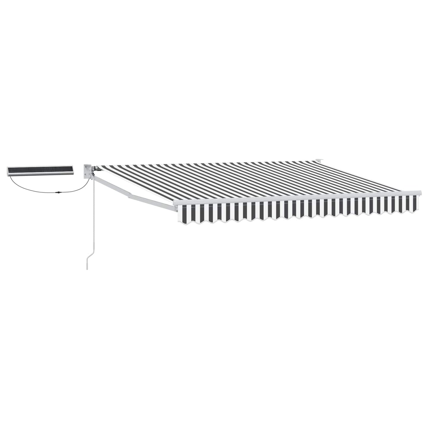 Electric Retractable Awning Anthracite and White 3 x 2.5 m