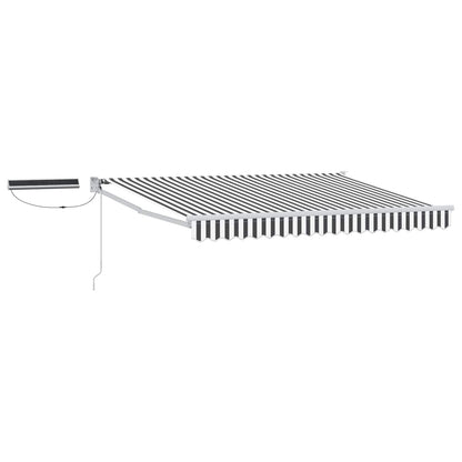 Electric Retractable Awning Anthracite and White 3 x 2.5 m