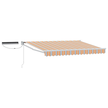 Electric Retractable Awning Grey, Orange and White 3 x 2.5 m