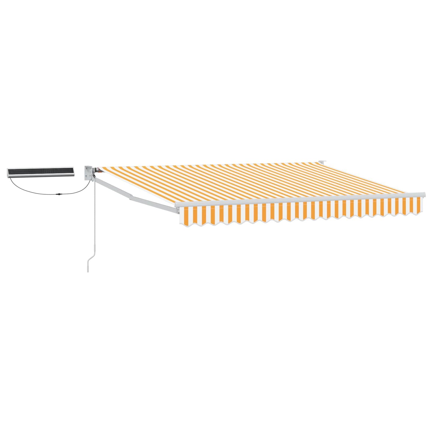 Electric Retractable Awning Yellow and White 3.5 x 2.5 m