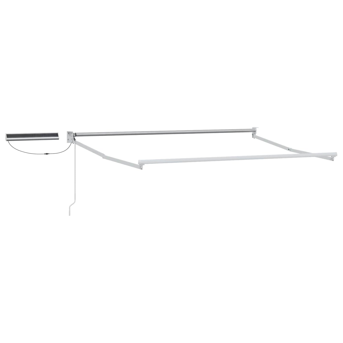 Electric Retractable Awning Brown and White 3.5 x 2.5 m