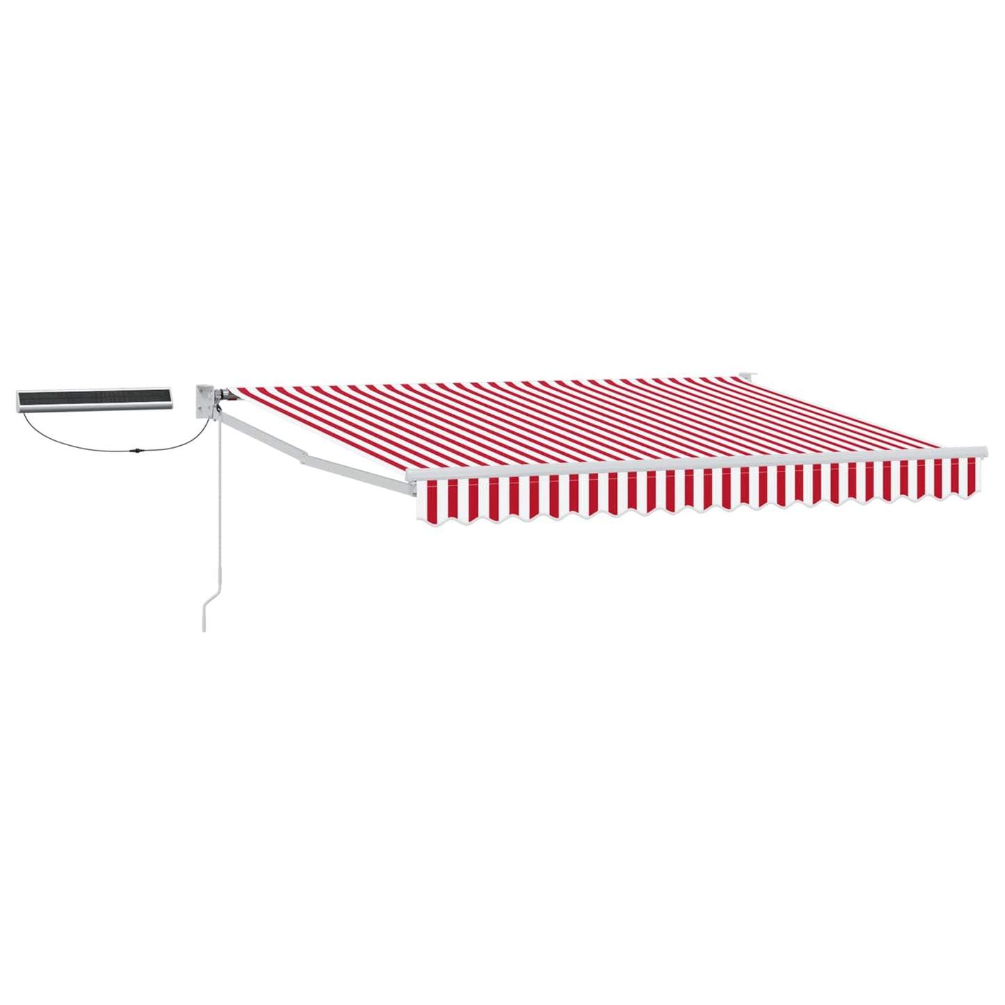 Electric Retractable Awning Red and White 3.5 x 2.5 m