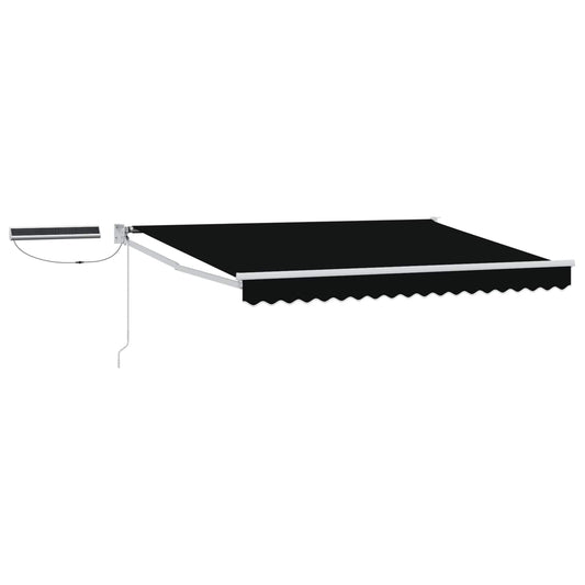 Solar Electric Awning 3.5 x 2.5 m Black 100% Polyester