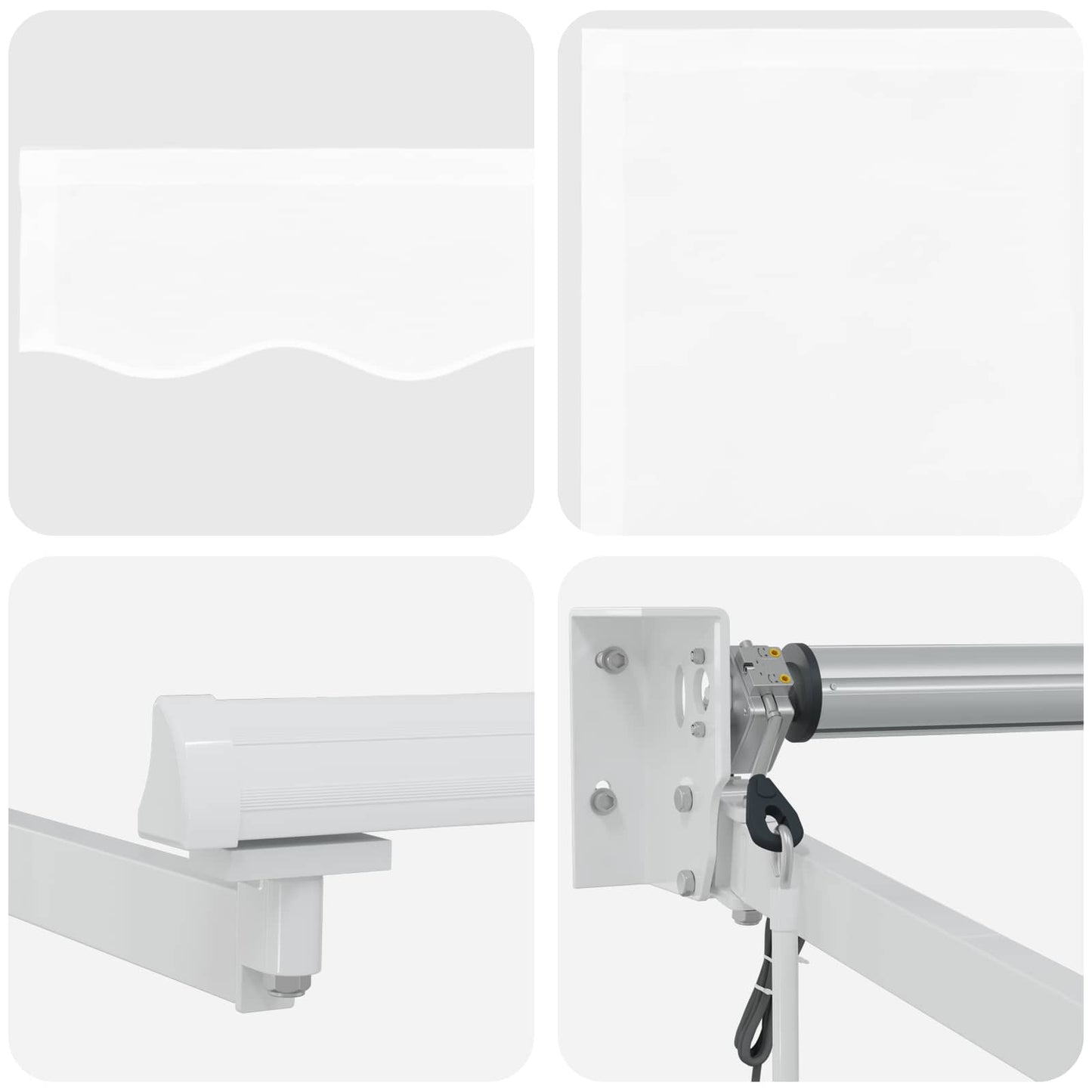 Electric Retractable Awning White 3.5 x 2.5 m