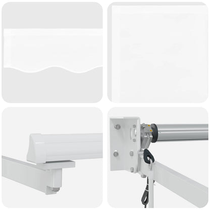 Electric Retractable Awning White 3.5 x 2.5 m