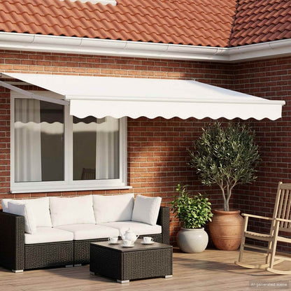 Electric Retractable Awning White 3.5 x 2.5 m