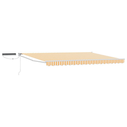 Electric Retractable Awning Yellow and White 4 x 3 m