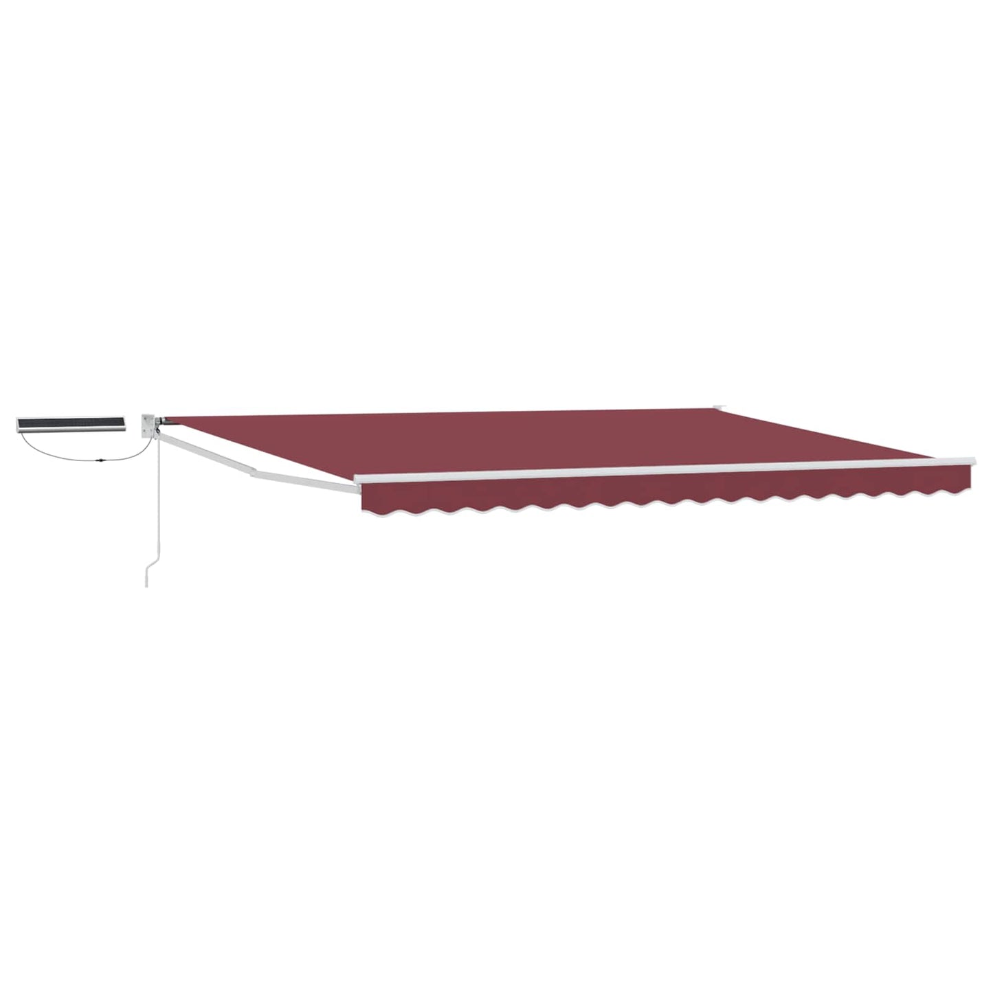 Electric Retractable Awning Burgundy and White 4 x 3 m