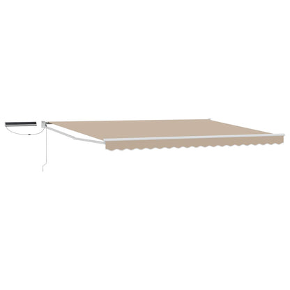 Electric Retractable Awning Beige and White 4 x 3 m