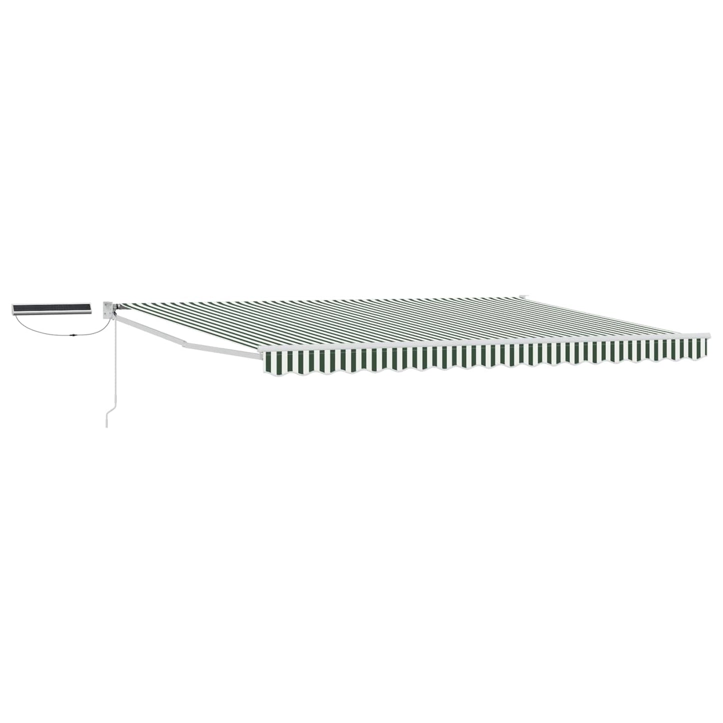 Electric Retractable Awning Green and White 4 x 3 m