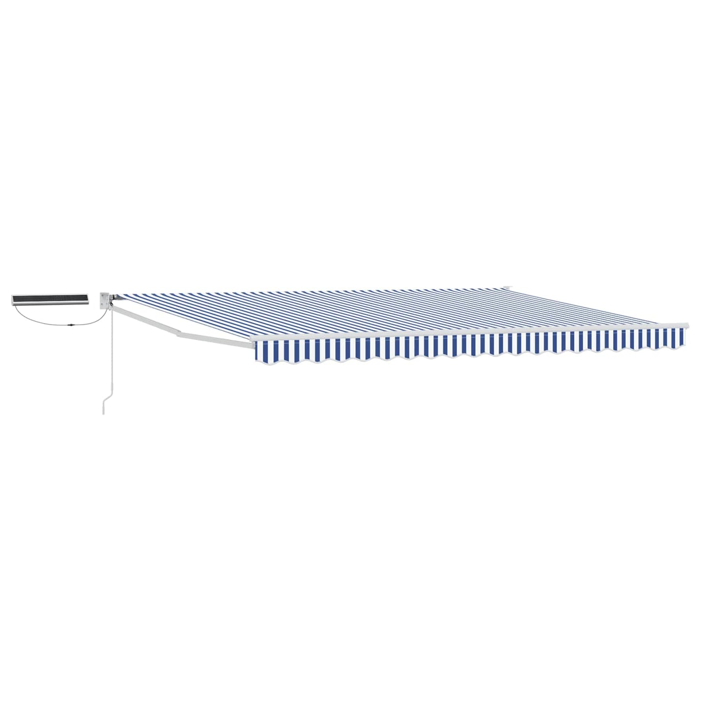 Electric Retractable Awning Blue and White 4.5 x 3 m