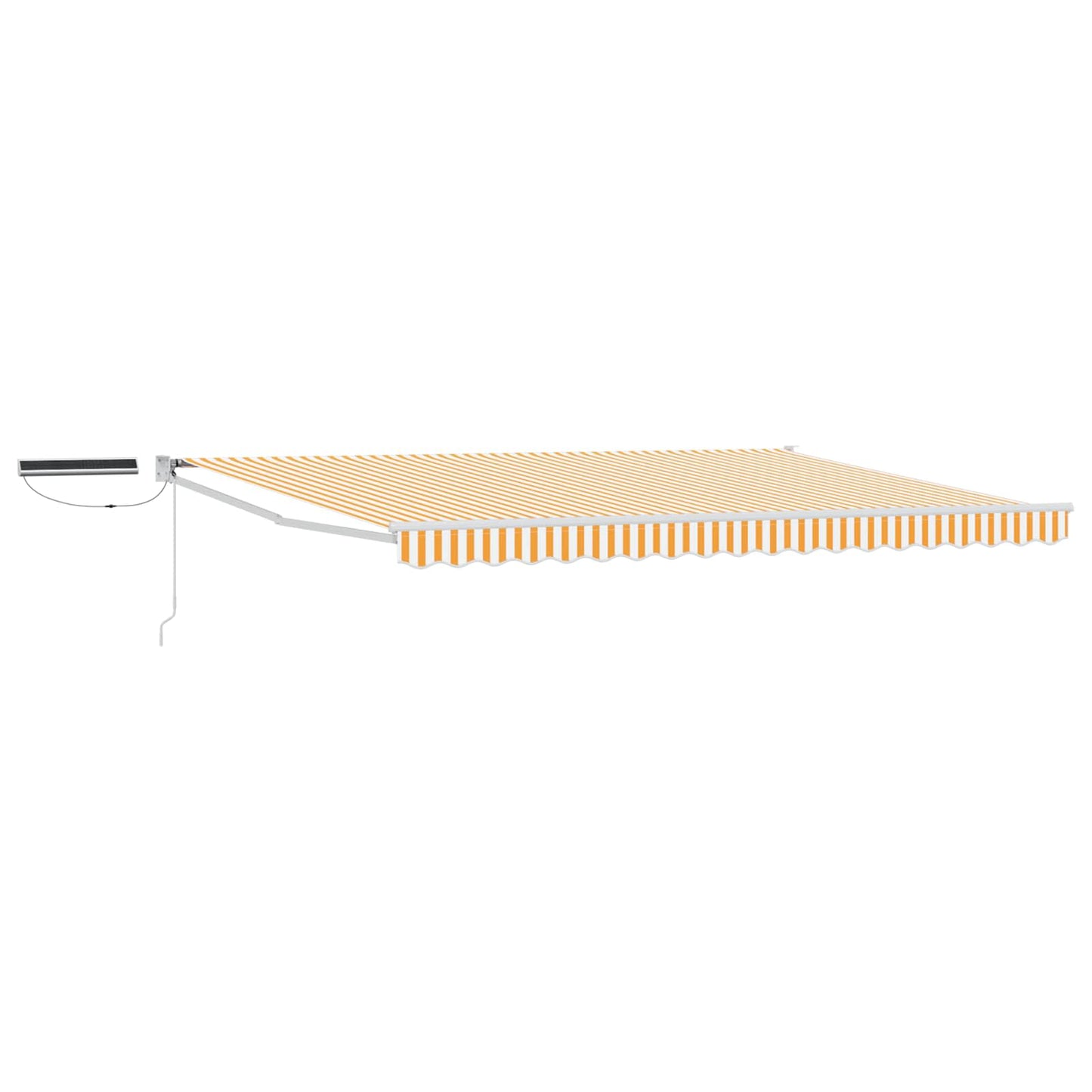Electric Retractable Awning Yellow and White 4.5 x 3 m