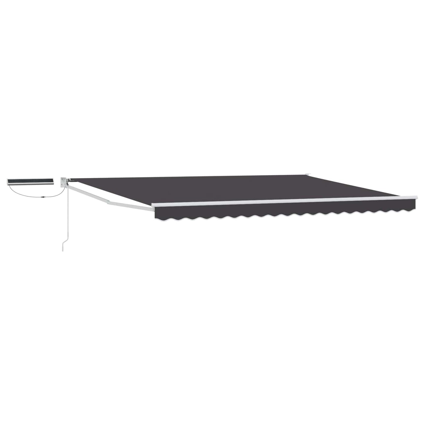 Electric Retractable Awning Anthracite and White 4.5 x 3 m
