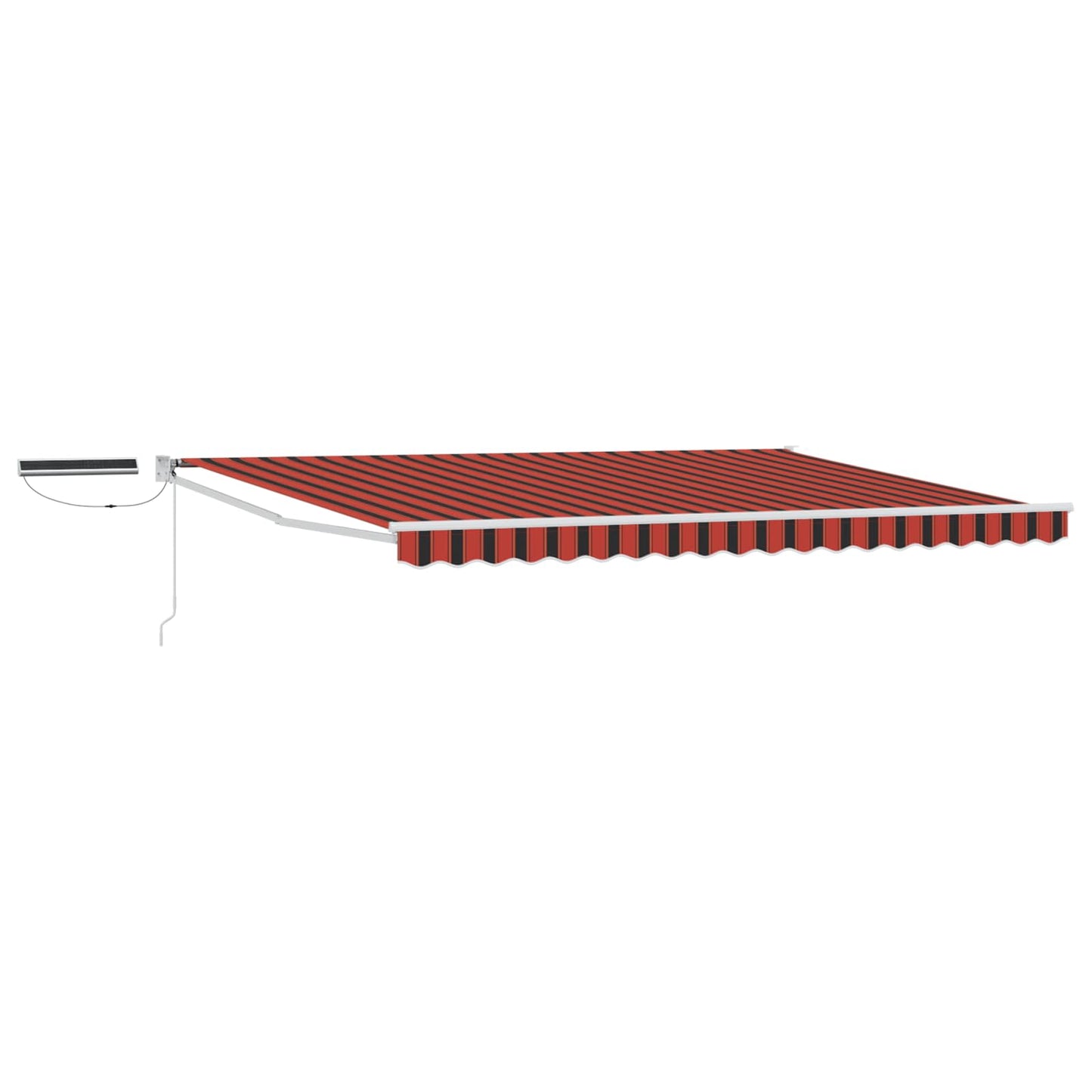 Electric Retractable Awning Orange, Brown and White 4.5 x 3 m