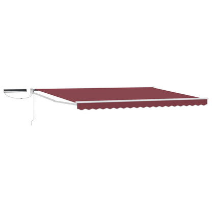 Electric Retractable Awning Burgundy and White 4.5 x 3 m