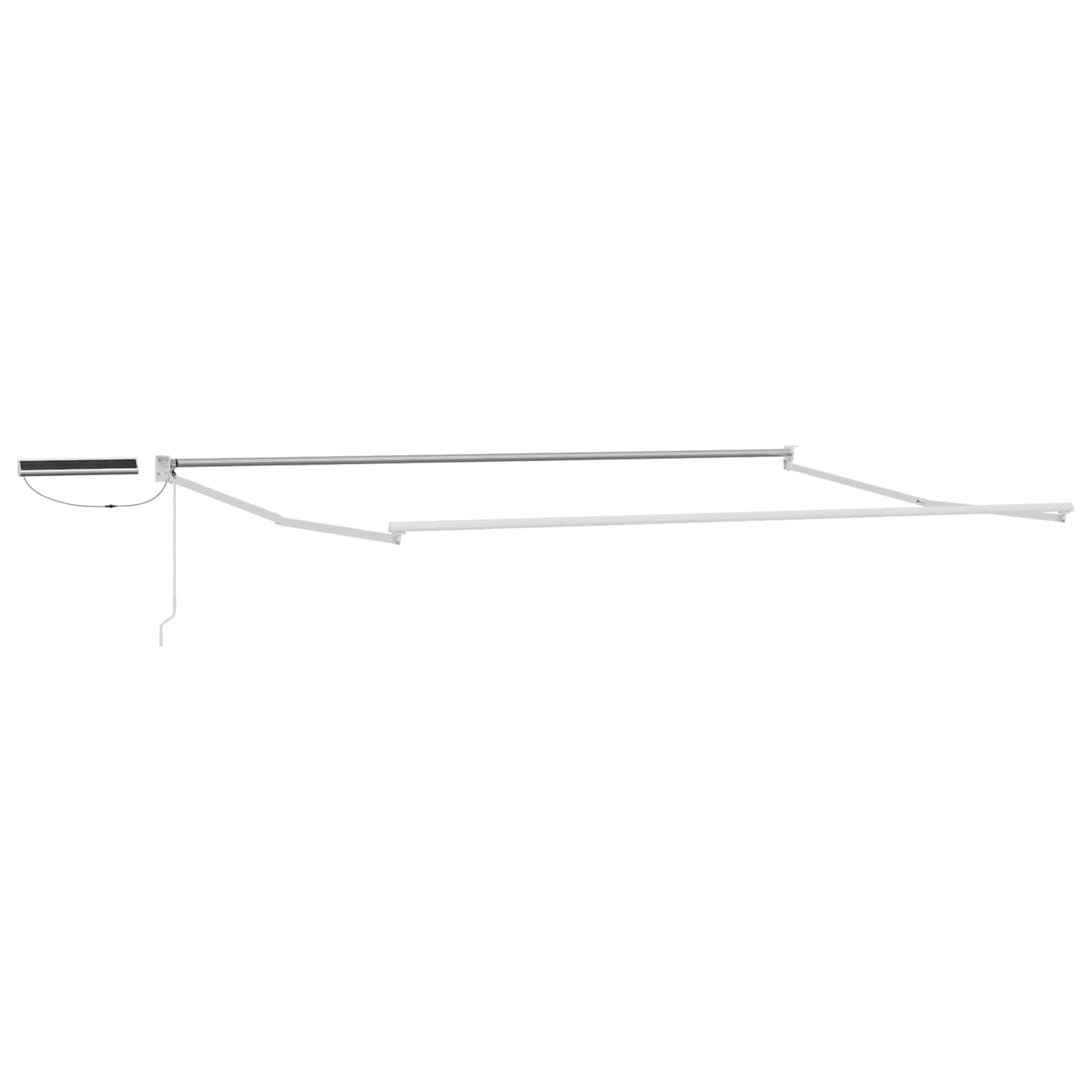 Electric Retractable Awning Green and White 4.5 x 3 m